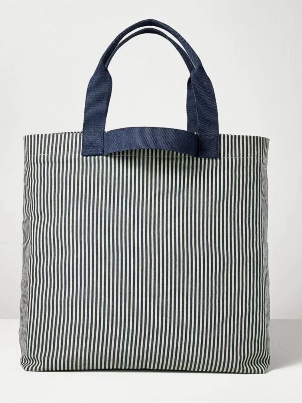 Hearth & Hand oversized canvas striped tote bag